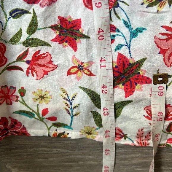 NEW Anthropologie By Mark D. Sikes Smocked Puff-Sleeve Dress Floral - Picture 16 of 16